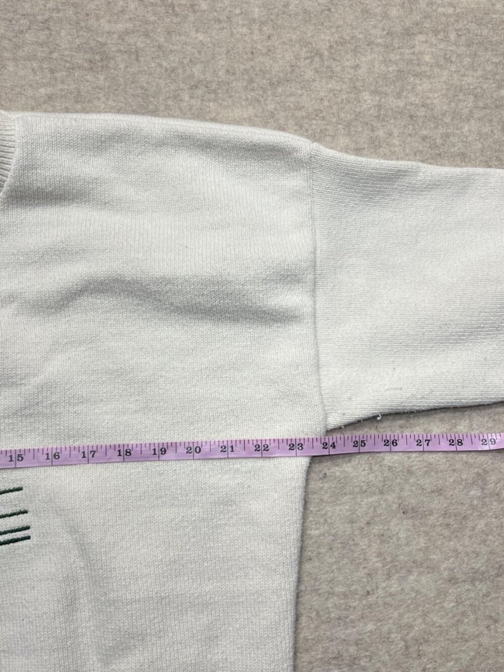 Vintage 90s Court House Square White Knit Crewneck Golf Sweater Men's Size XXL - Picture 8 of 10